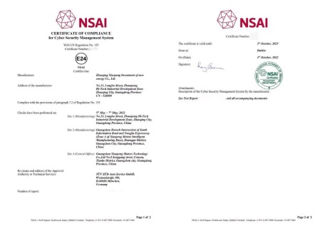 UN R155 Certificate Sample